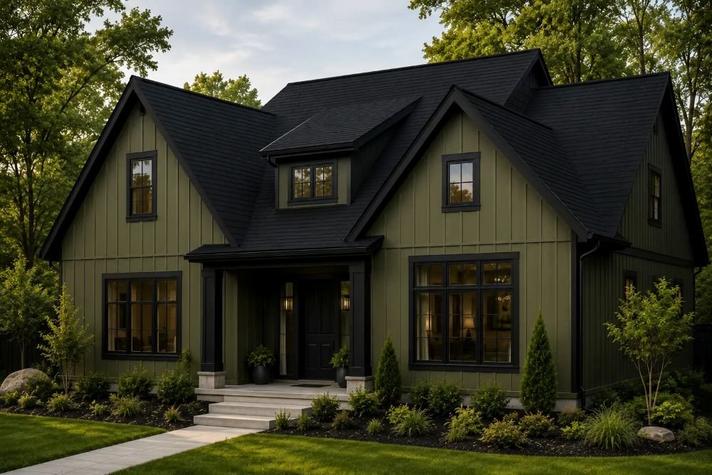 Black Roofing for a Seamless Silhouette