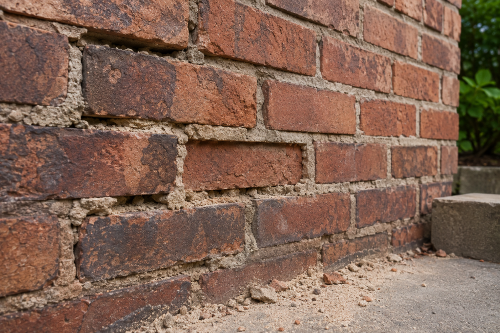 Crumbling Mortar Joints and Failing Brickwork