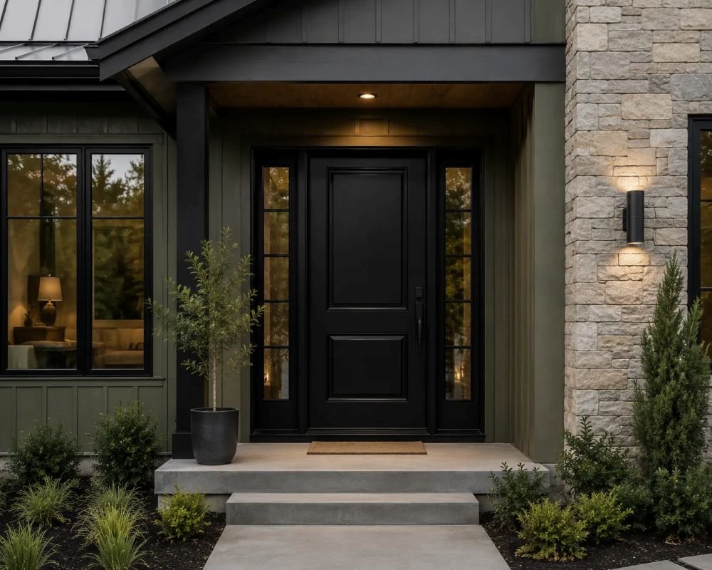 Black Front Door as the Statement Piece