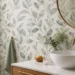 Peel and Stick Wallpaper in a Bathroom