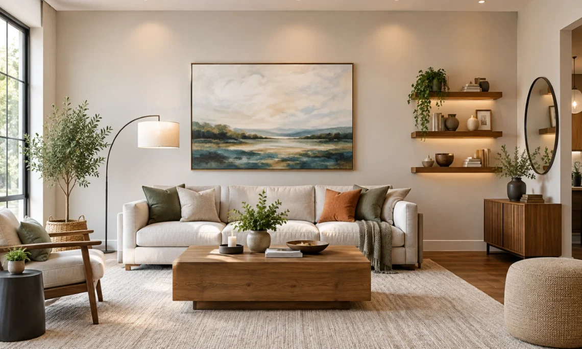 Large Blank Wall Without Overwhelming the Room